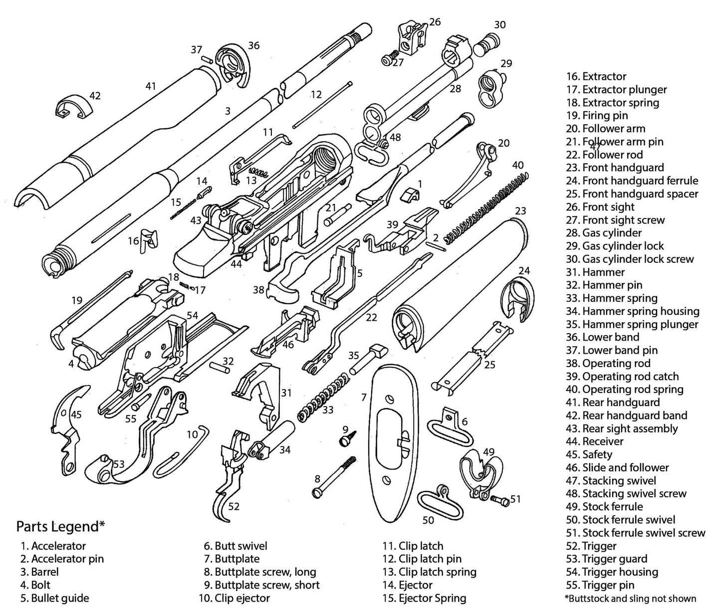 M1 Garand Detailed Schematic Diagram Poster Picture Photo Print Banner  Booma Prints