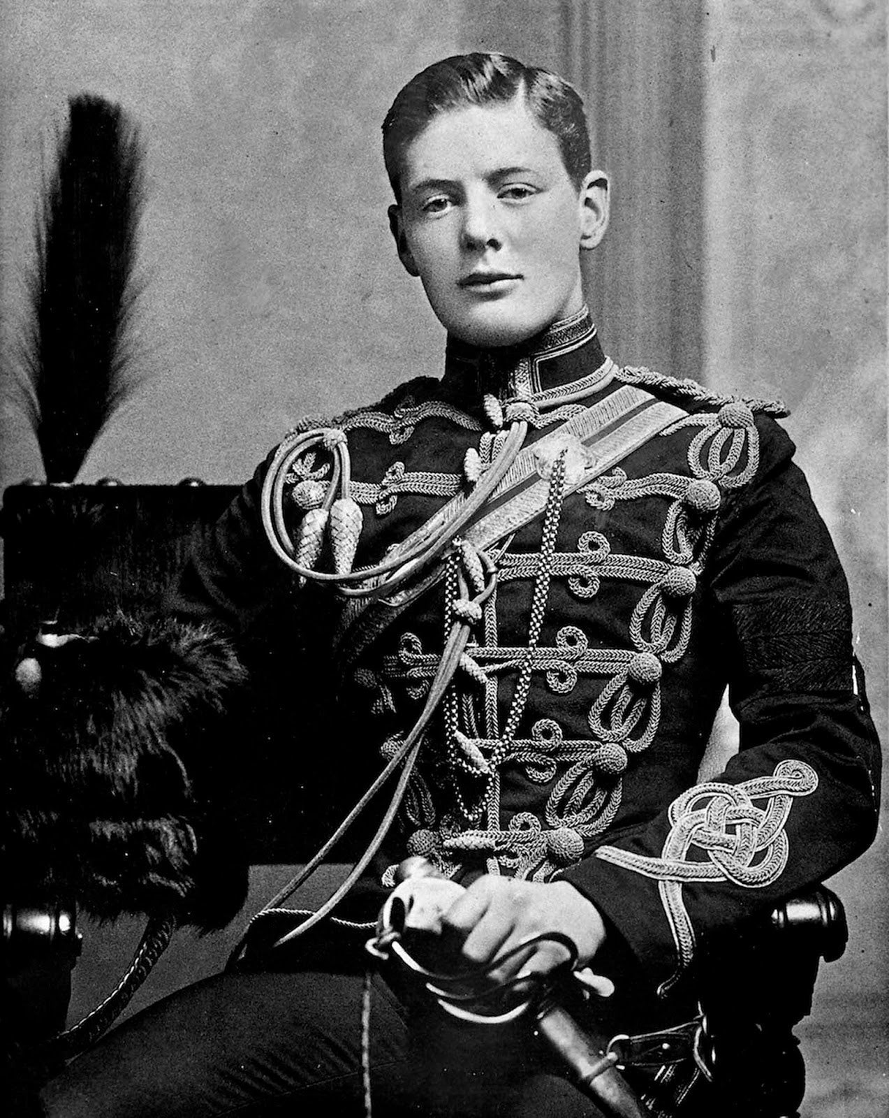 Winston Churchill Young Military GLOSSY POSTER PICTURE PHOTO PRINT BANNER  Booma Prints
