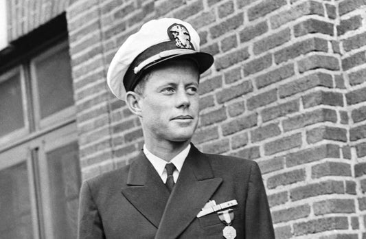 JFK Young Navy Officer Hat GLOSSY POSTER PICTURE PHOTO PRINT BANNER  Booma Prints