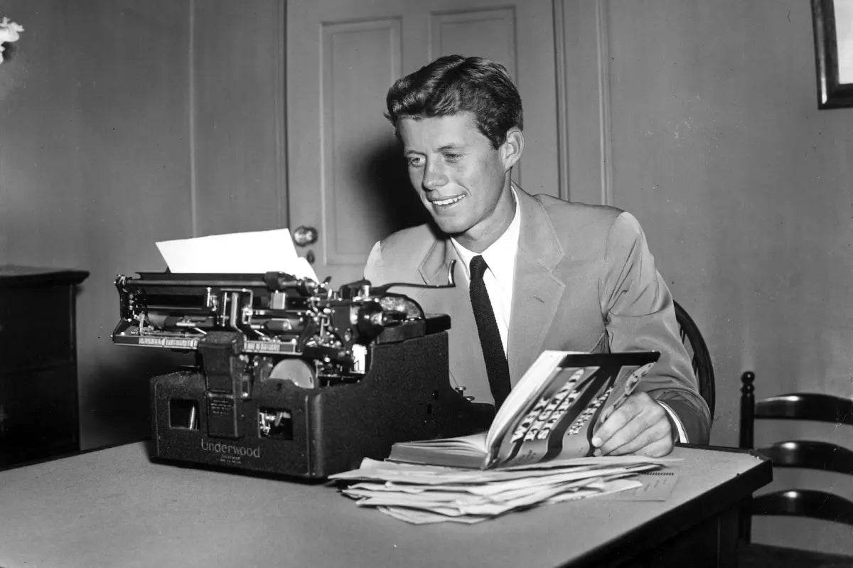 JFK Young Typewriter GLOSSY POSTER PICTURE PHOTO PRINT BANNER  Booma Prints
