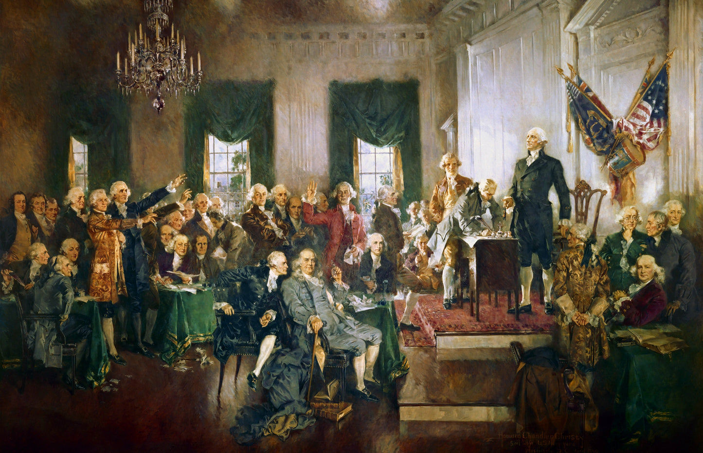 United States Constitution Signing Glossy Poster Picture Photo Print Banner Booma Prints