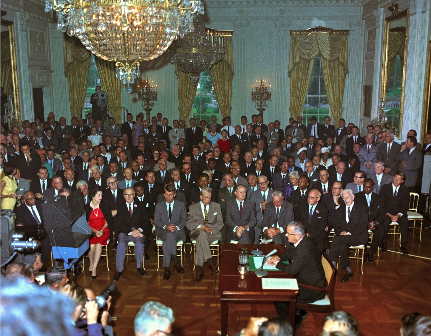 Civil Rights Act Signing Lbj Usa Glossy Poster Picture Photo Print Banner Booma Prints