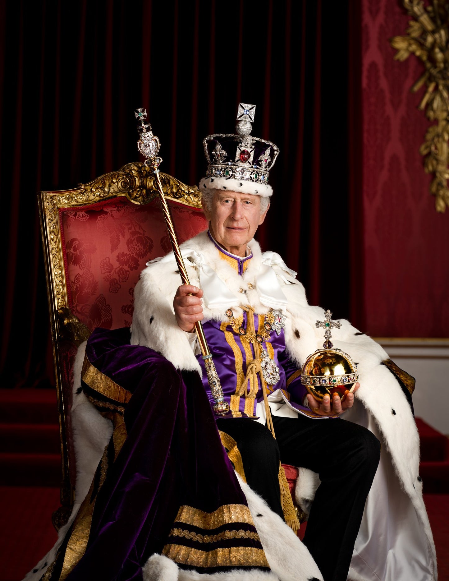 Coronation King Charles Iii Throne Glossy Poster Picture Photo Print Banner Booma Prints
