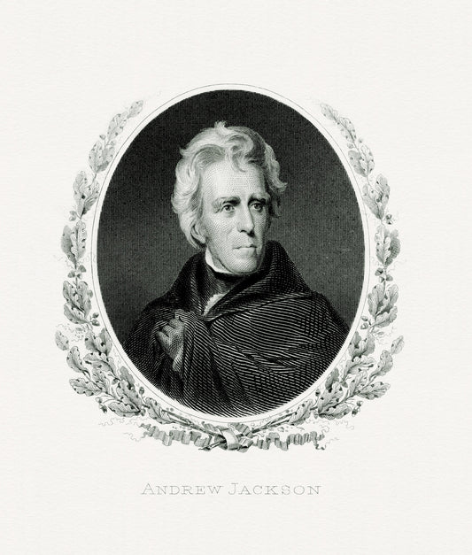 Andrew Jackson Engraving President Glossy Poster Picture Photo Print Banner Booma Prints