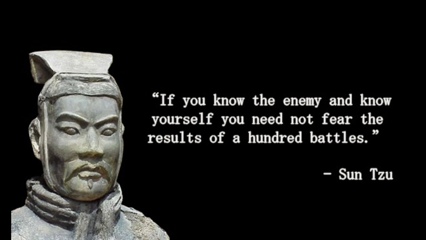 Sun Tzu Art War Book Quote Author Glossy Poster Picture Photo Print Banner Booma Prints