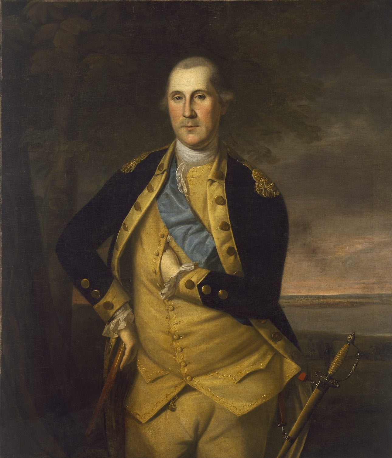 George Washington 1776 Portrait Glossy Poster Picture Photo Print Banner Booma Prints