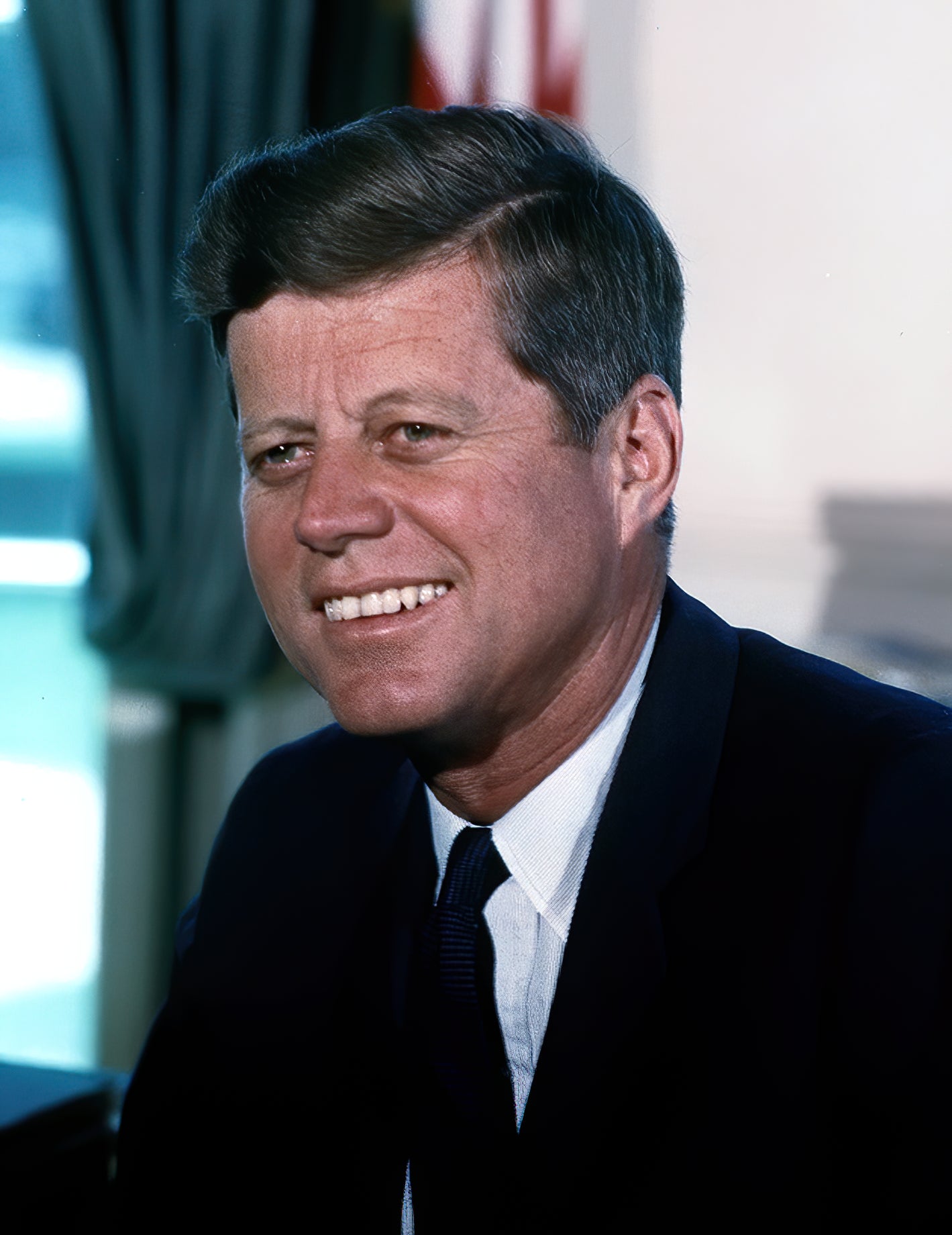President John F Kennedy Portrait Glossy Poster Picture Photo Print Banner Booma Prints
