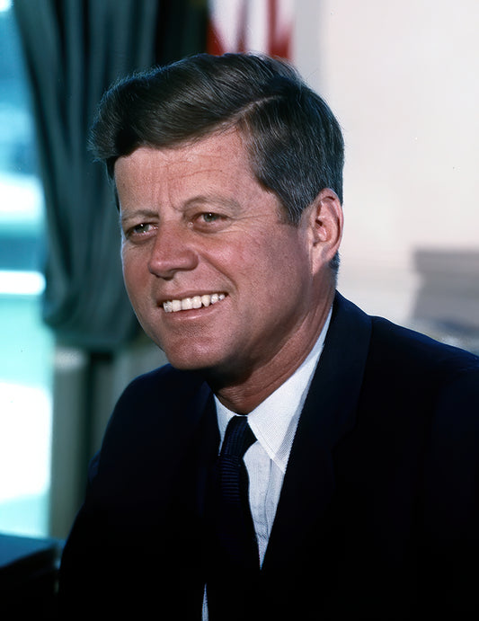 President John F Kennedy Portrait Glossy Poster Picture Photo Print Banner Booma Prints