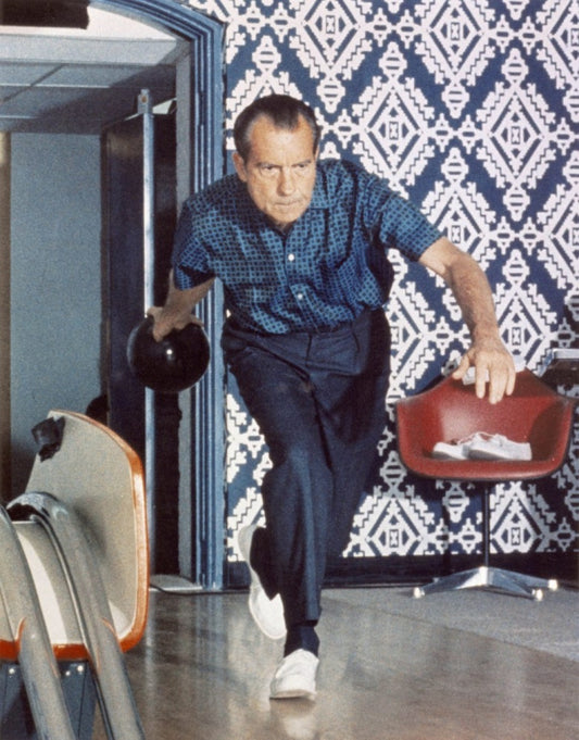 Richard Nixon Bowling Glossy Poster Picture Photo Print Banner Booma Prints