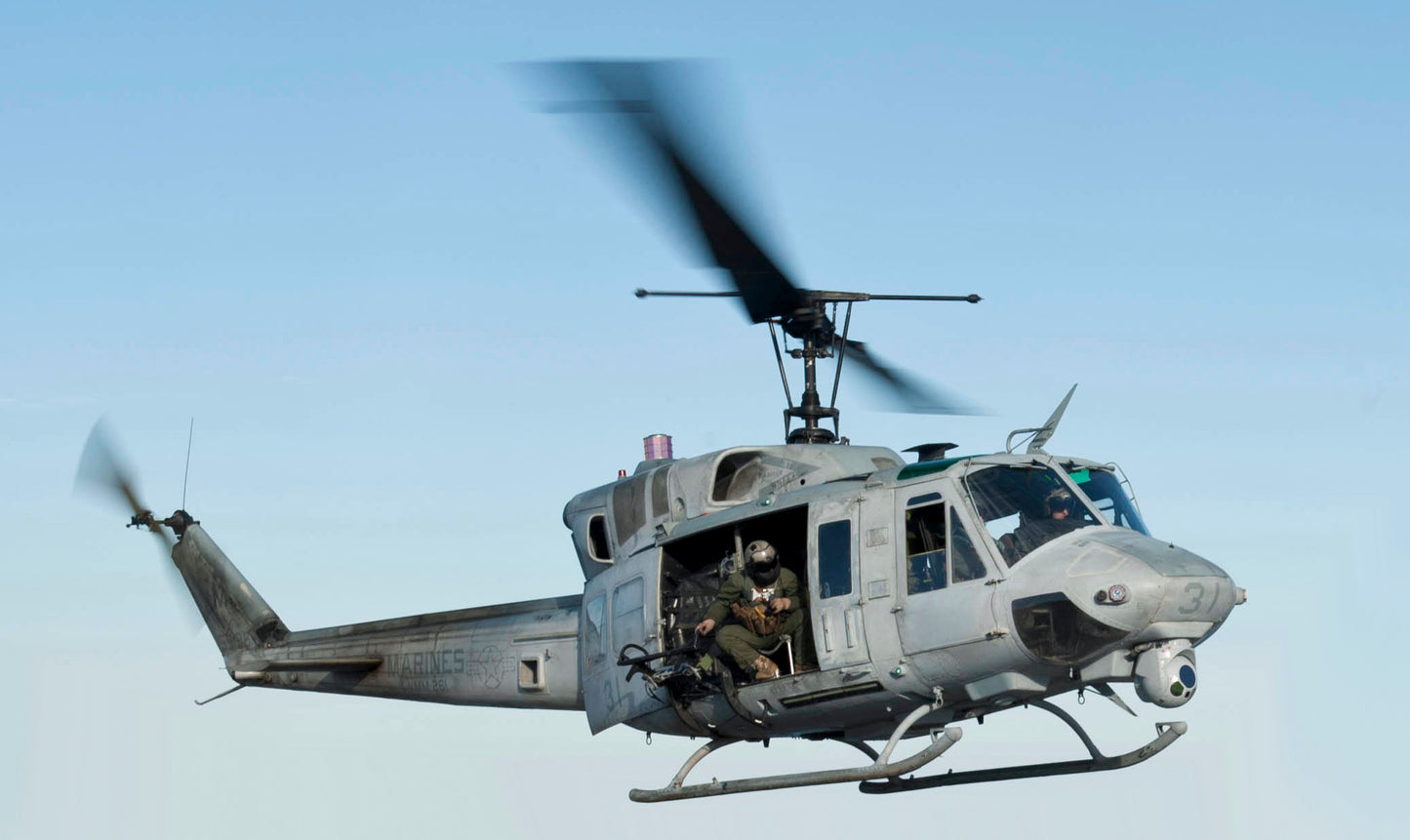 Bell Uh-1N Twin Huey Aircraft Glossy Poster Picture Photo Print Banner Booma Prints
