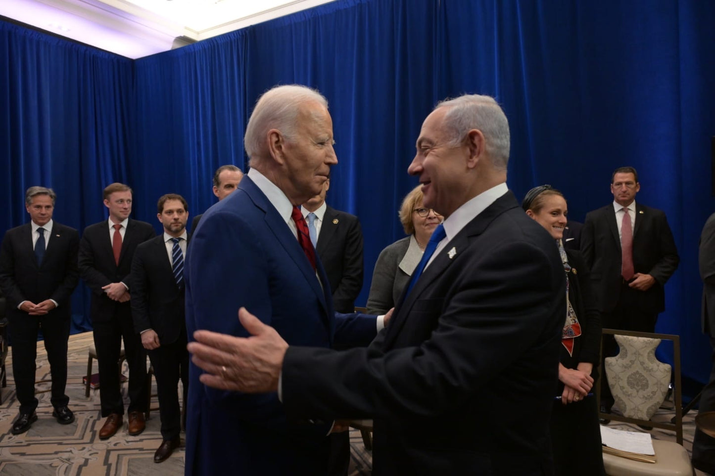 Joe Biden Netanyahu Glossy Poster Picture Photo Print Banner Israel Booma Prints