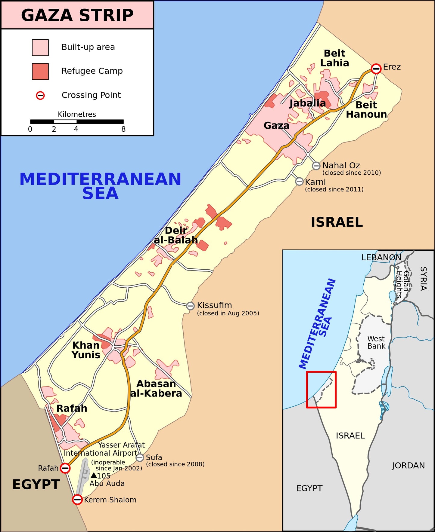 Palestine Israel Gaza Map Glossy Poster Picture Photo Print Banner Booma Prints