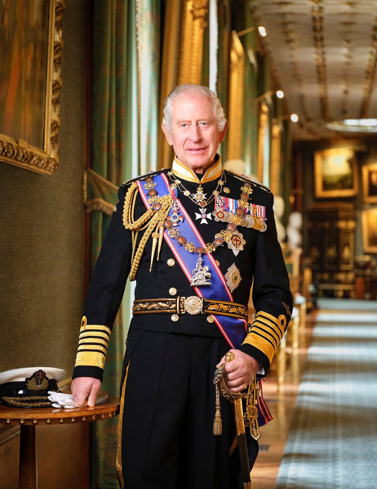 King Charles Iii 2024 Portrait Glossy Poster Picture Photo Print Banner Booma Prints