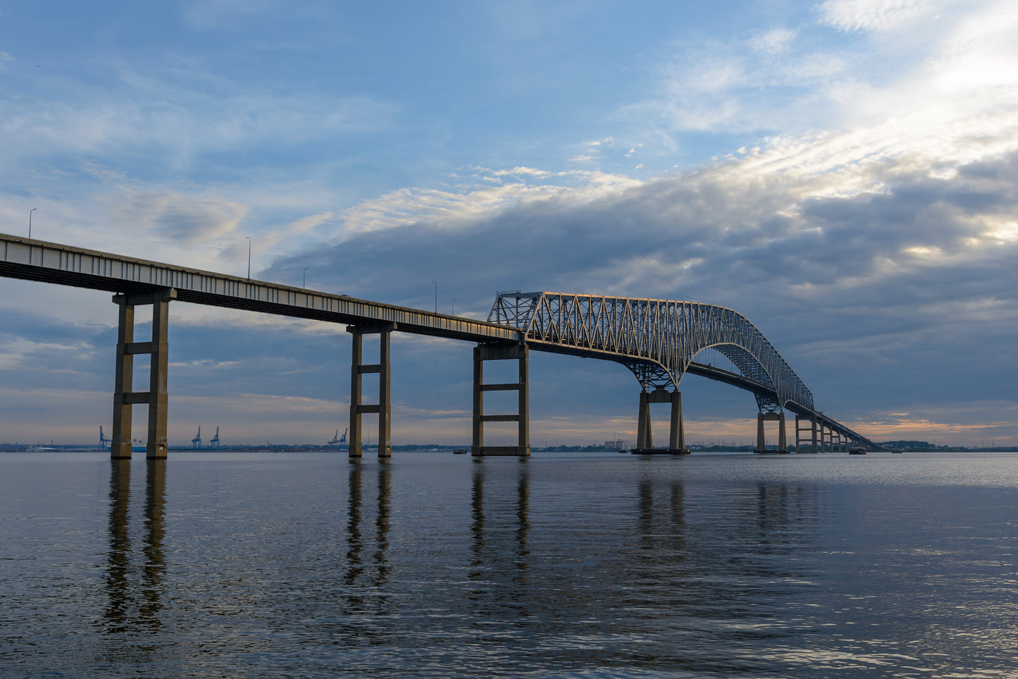 Baltimore Francis Scott Key Bridge Glossy Poster Picture Photo Print Banner Booma Prints