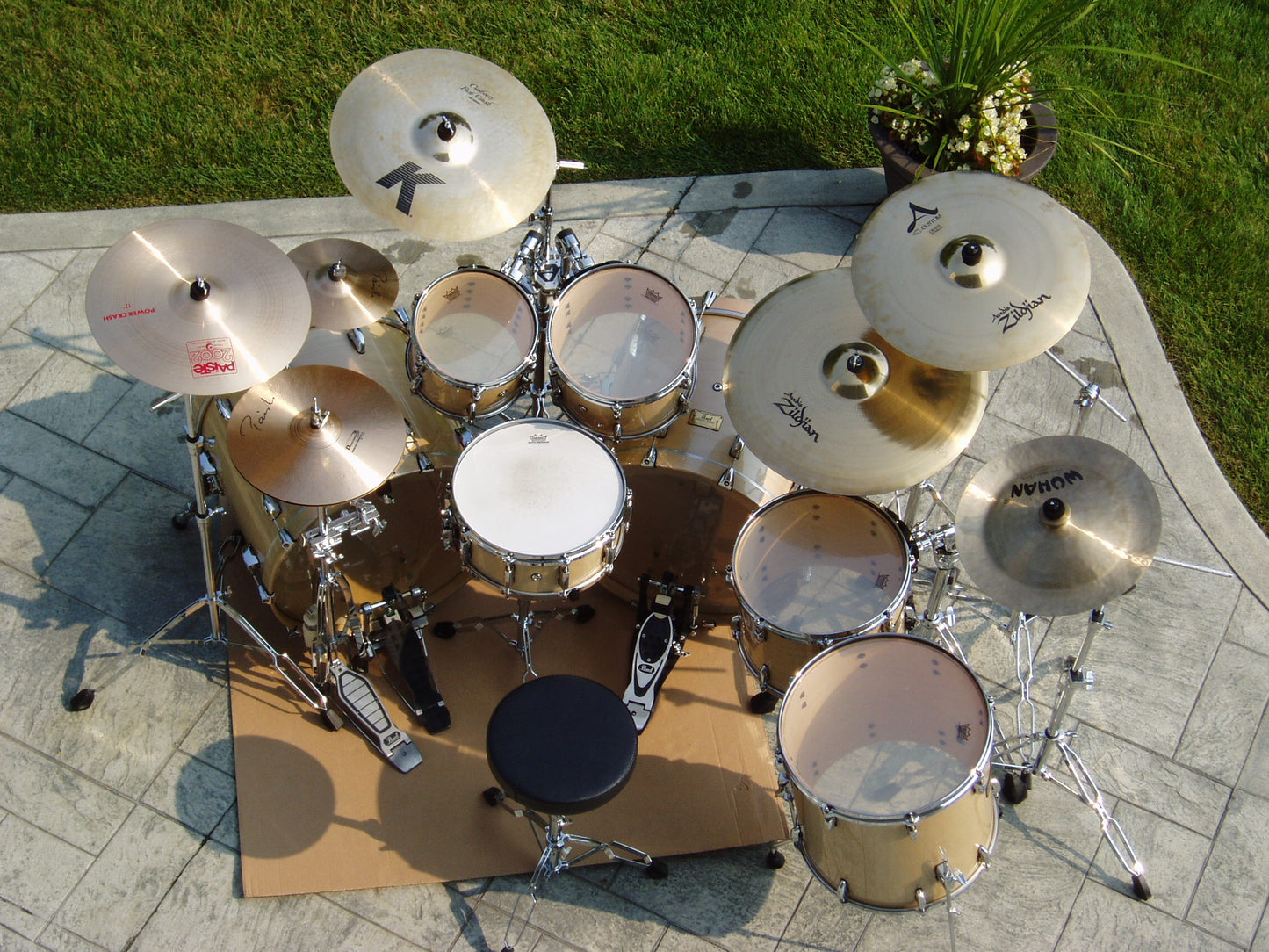 Drum Set Kit Outside Glossy Poster Picture Photo Banner Print Drums Booma Prints