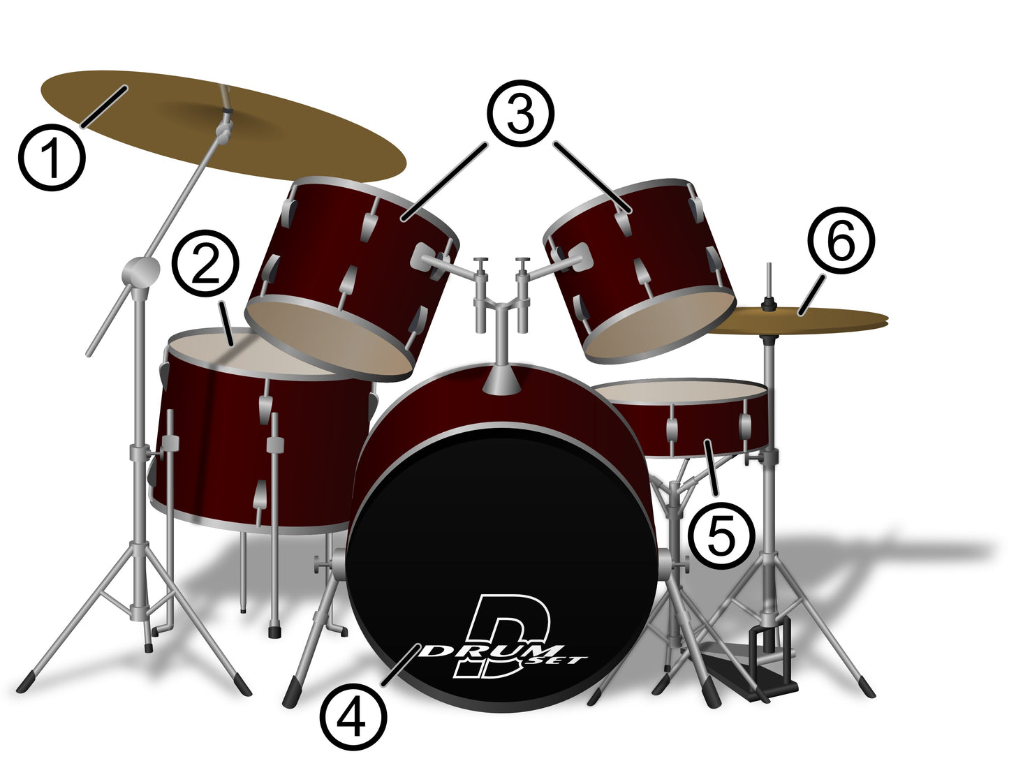 Drum Set Kit Glossy Poster Picture Photo Banner Print Drums Percussion Booma Prints