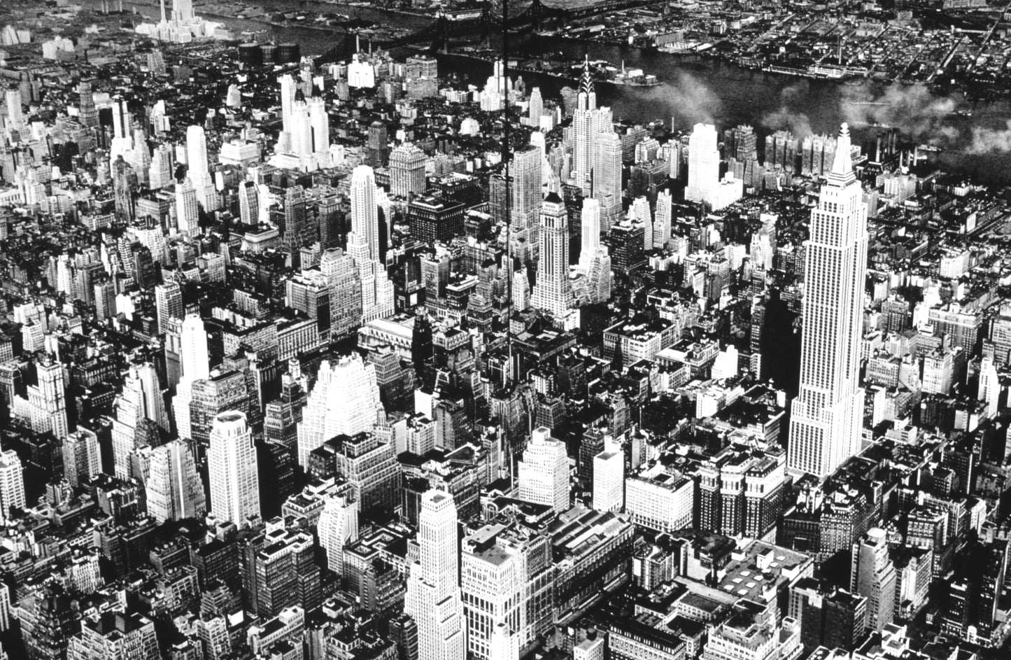 1932 Center Of New York Skyline Glossy Poster Picture Photo Banner Print Booma Prints