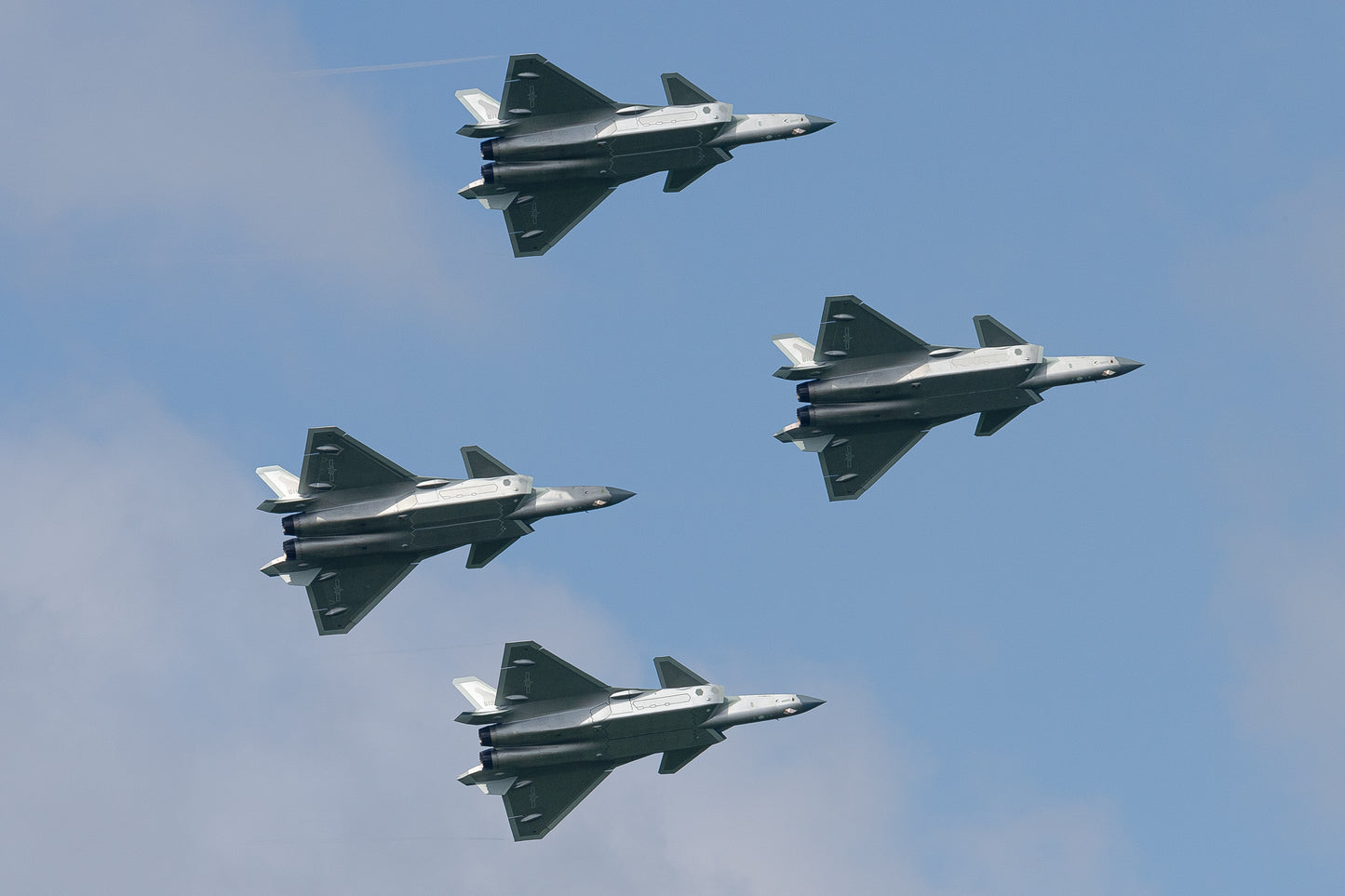 Chengdu J-20 Fighter Twinjet Formation Glossy Poster Picture Photo Print Booma Prints