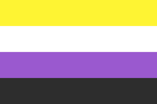 Nonbinary Flag Glossy Poster Picture Photo Print Banner Lgbtq Non-Binary Booma Prints