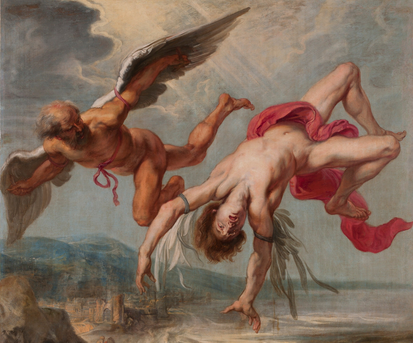 The Fall Of Icarus Glossy Poster Picture Photo Print Banner Greek Wings Booma Prints