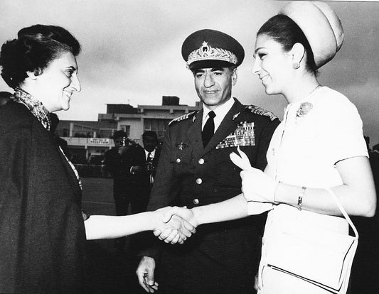 Shah Pahlavi Farah & Indira Ghandi Glossy Poster Picture Photo Print Banner Booma Prints
