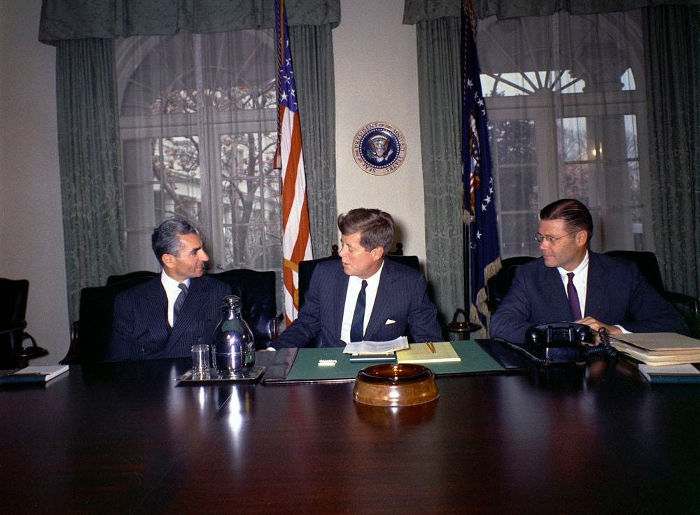 Shah Pahlavi & John F Kennedy 1961 Glossy Poster Picture Photo Print Banner Booma Prints