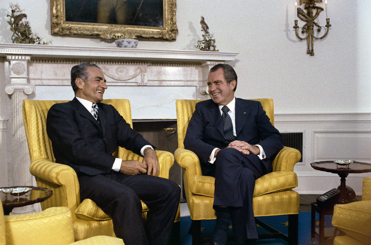 Iran Shah Pahlavi & Richard Nixon Glossy Poster Picture Photo Print Banner Booma Prints