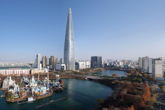Lotte World Seoul Daylight Skyline Glossy Poster Picture Photo Print Banner Booma Prints