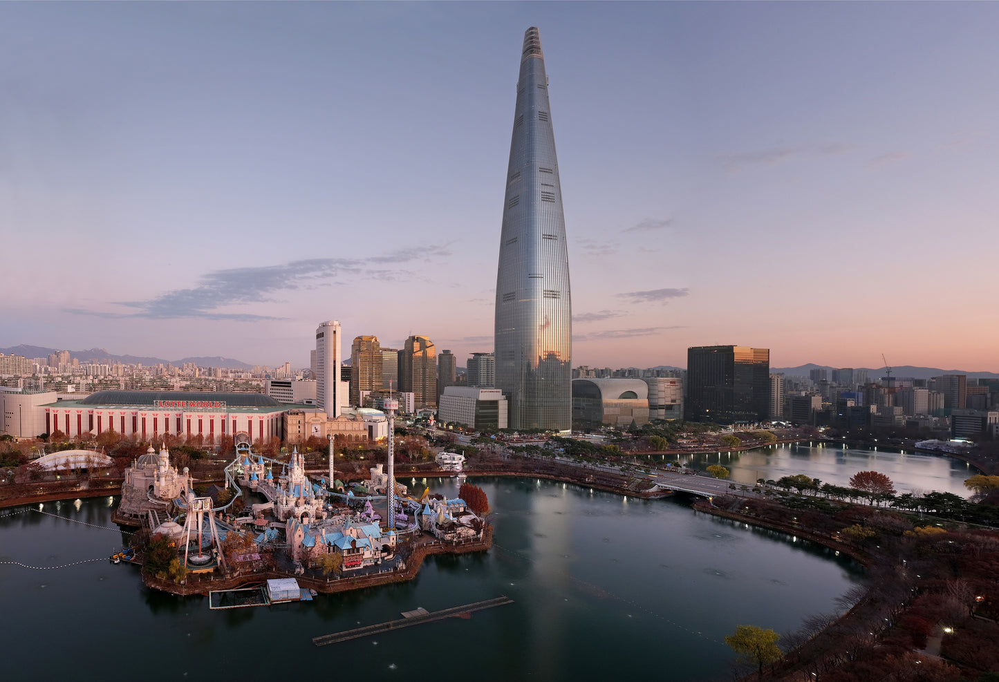 Lotte World Seoul Korea Skyline Glossy Poster Picture Photo Print Banner Booma Prints