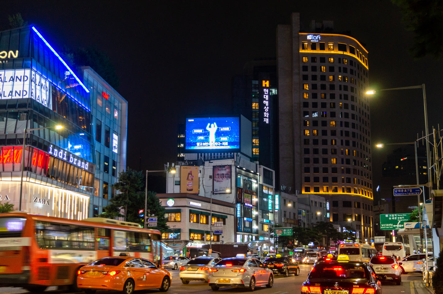 Namdaemun Seoul Night Skyline Glossy Poster Picture Photo Print Banner Booma Prints