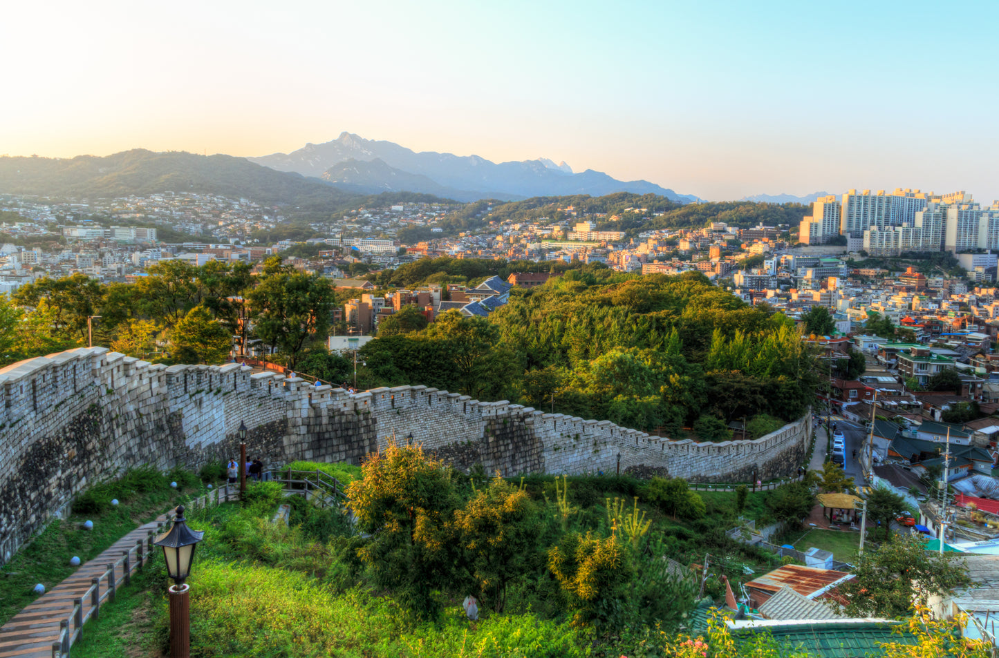 Seoul City Wall Trail Skyline Glossy Poster Picture Photo Print Banner Booma Prints