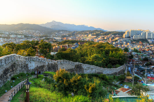 Seoul City Wall Trail Skyline Glossy Poster Picture Photo Print Banner Booma Prints