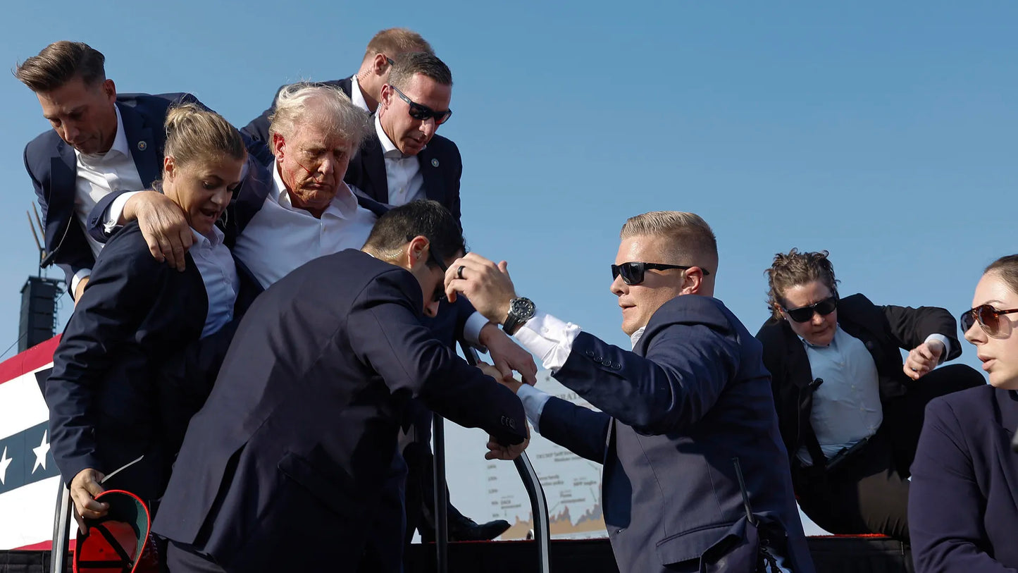 Donald Trump Shot Carried Away Glossy Poster Picture Photo Print Banner Booma Prints
