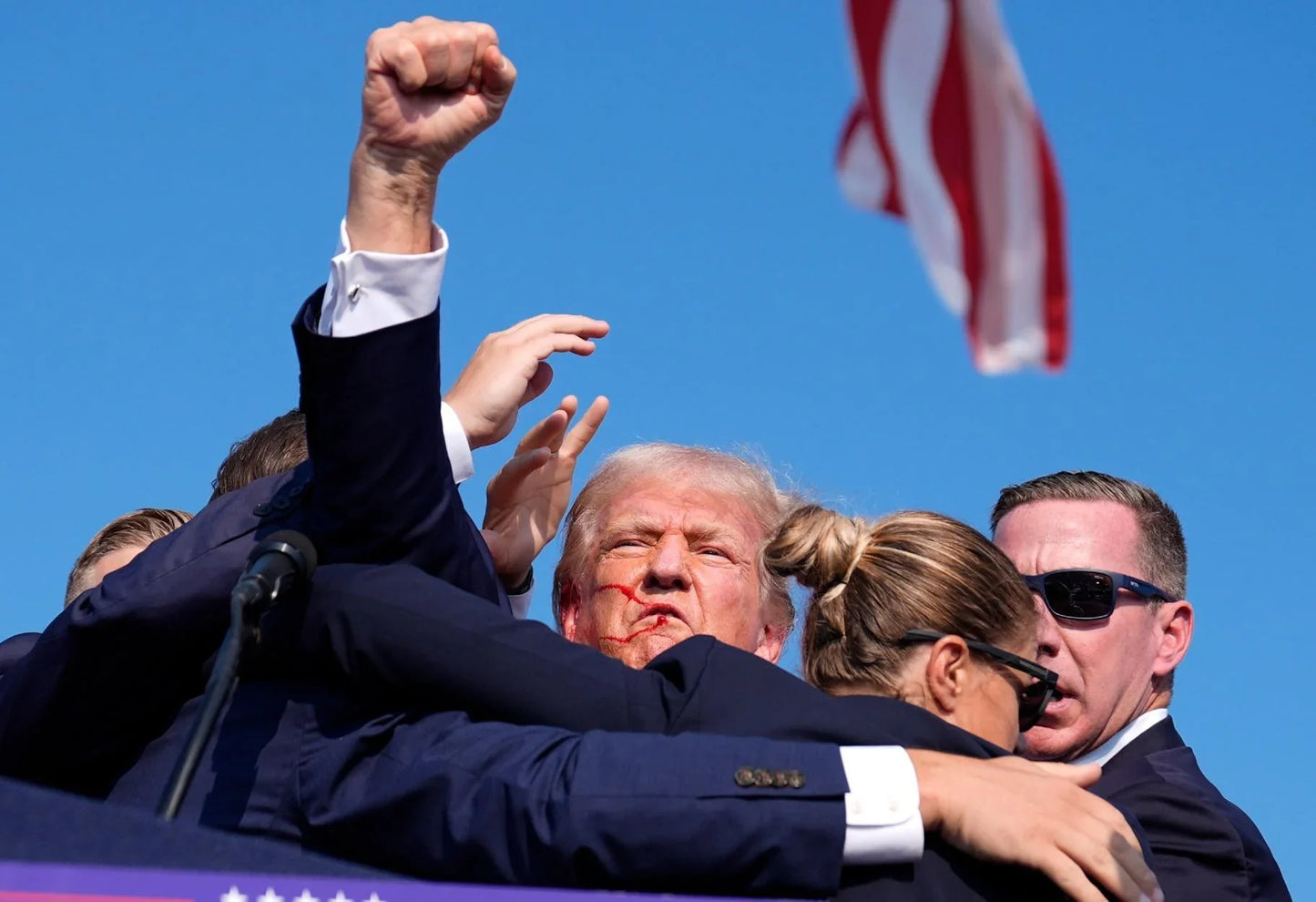Donald Trump Fist Pump After Shot Glossy Poster Picture Photo Print Banner Booma Prints