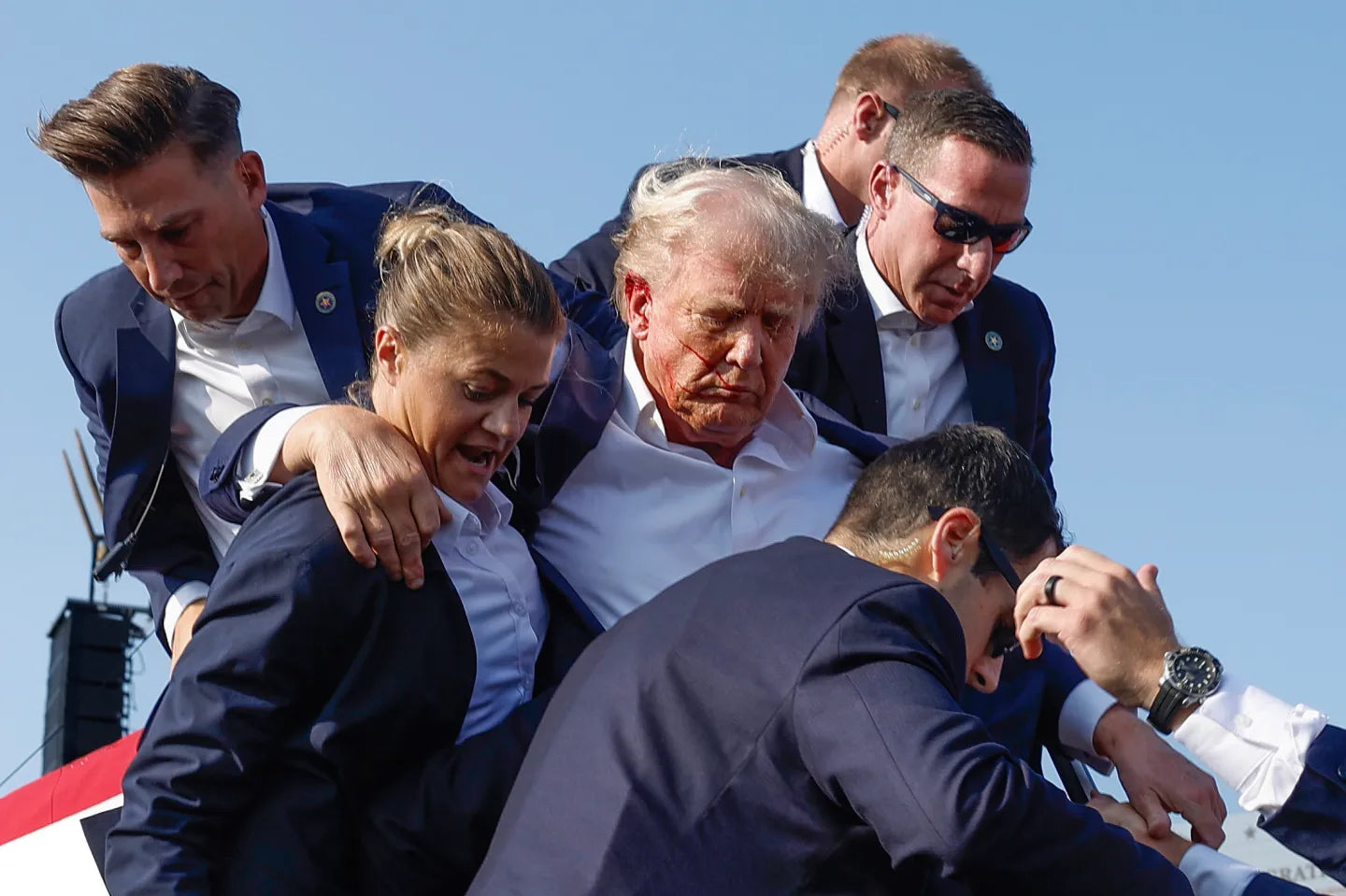 Donald Trump Assassination Attempt Glossy Poster Picture Photo Print Banner Booma Prints