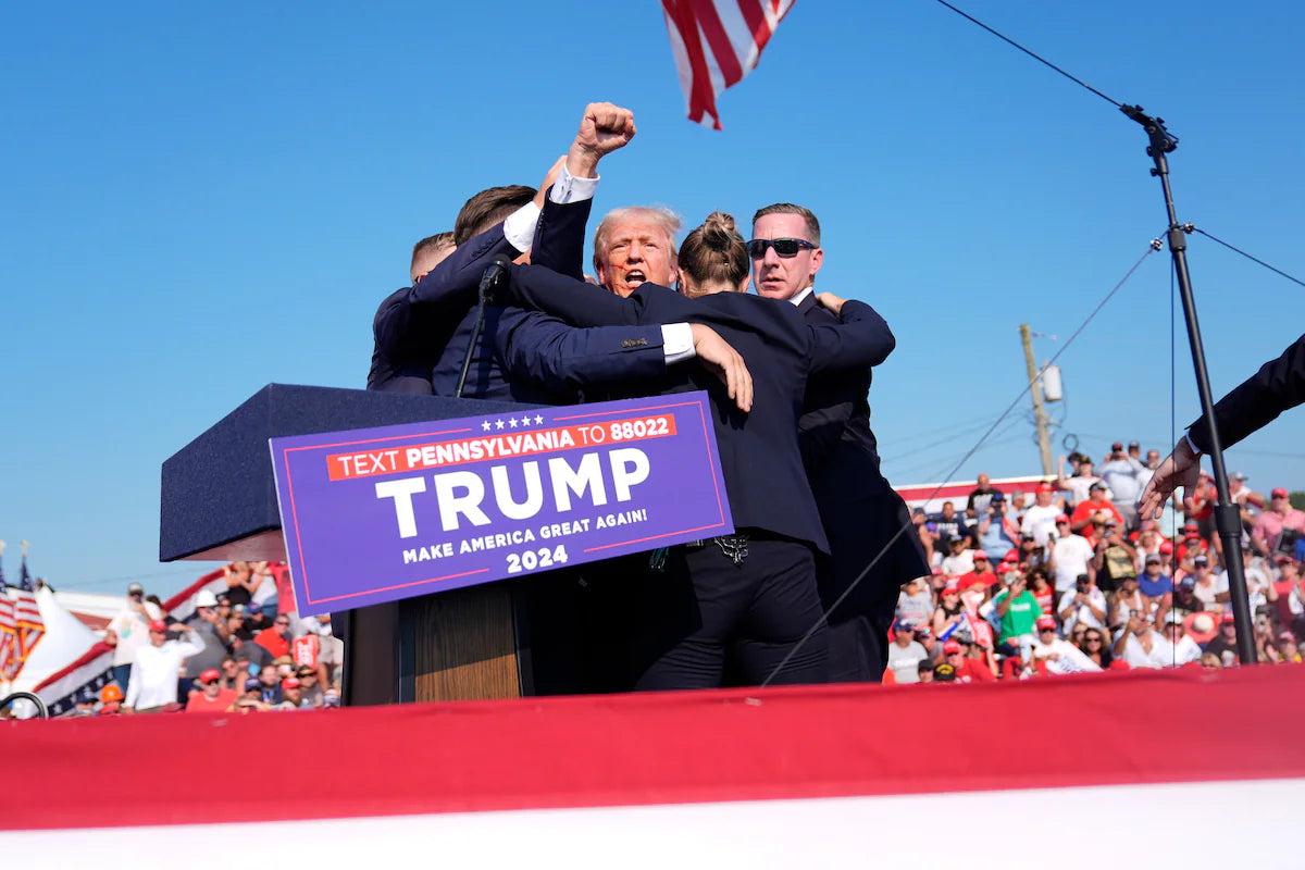Donald Trump Shot Ss Fist Pump Glossy Poster Picture Photo Print Banner Booma Prints