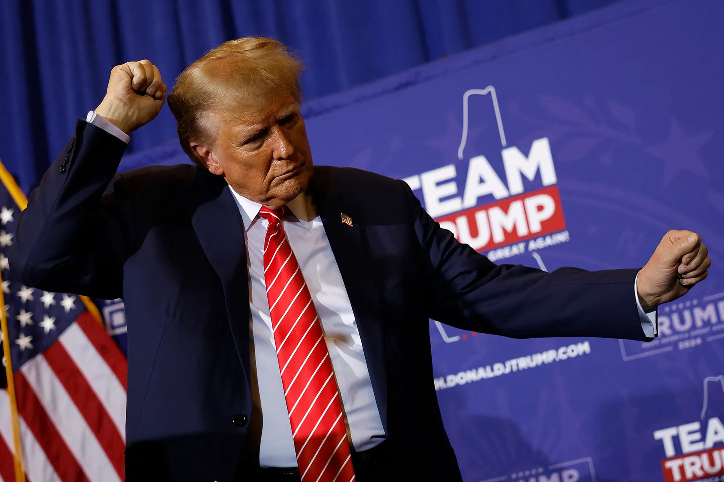 Donald Trump Dancing At Rally 2024 Glossy Poster Picture Photo Print Banner Booma Prints