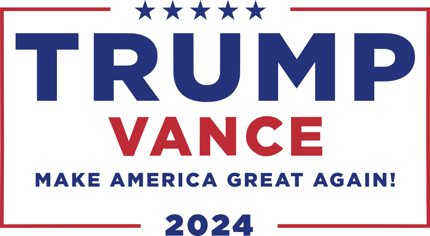 Trump Jd Vance Campaign Sign Glossy Poster Picture Photo Print Banner Booma Prints