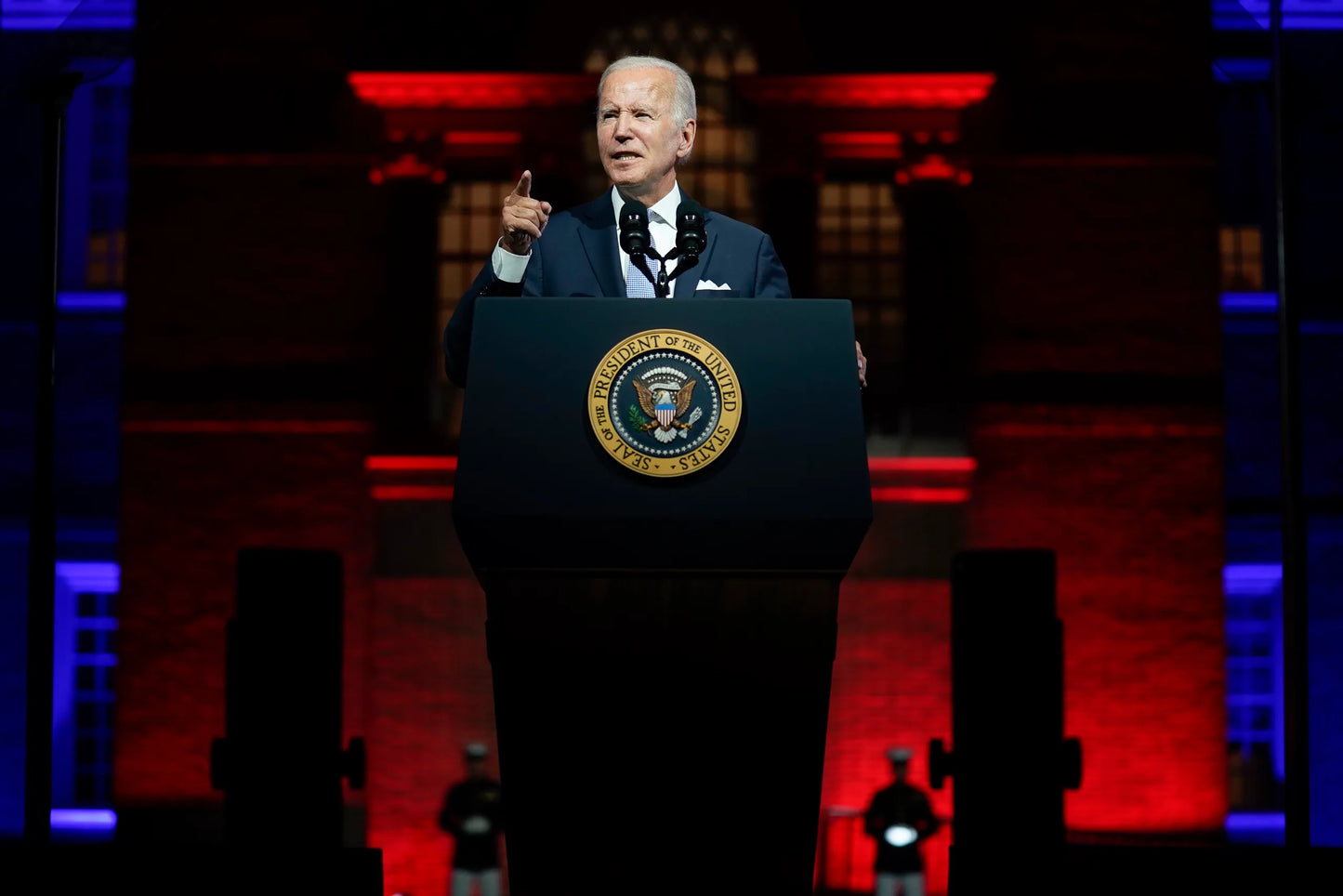 Joe Biden Philadelphia Speech Glossy Poster Picture Photo Print Banner Red Booma Prints
