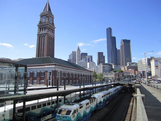 King Street Seattle Train Station Glossy Poster Picture Photo Print Banner Booma Prints