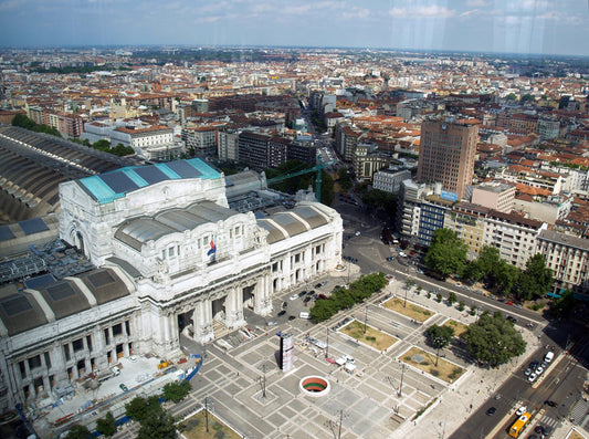 Milano Centrale Rail Train Station Glossy Poster Picture Photo Print Banner Booma Prints
