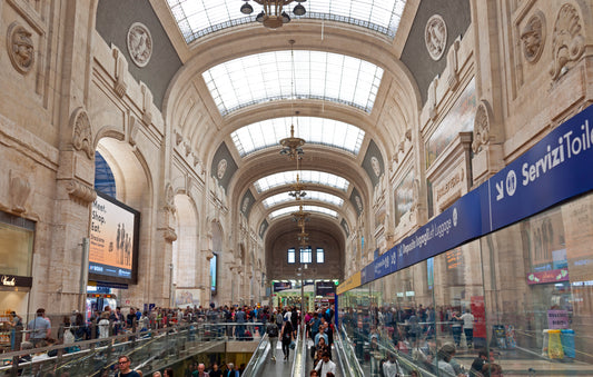 Milano Centrale Rail Train Station Glossy Poster Picture Photo Print Banner Booma Prints