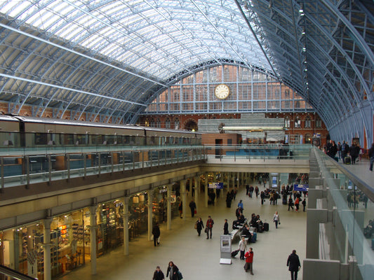 St Pancras London Uk Train Station Glossy Poster Picture Photo Print Banner Booma Prints
