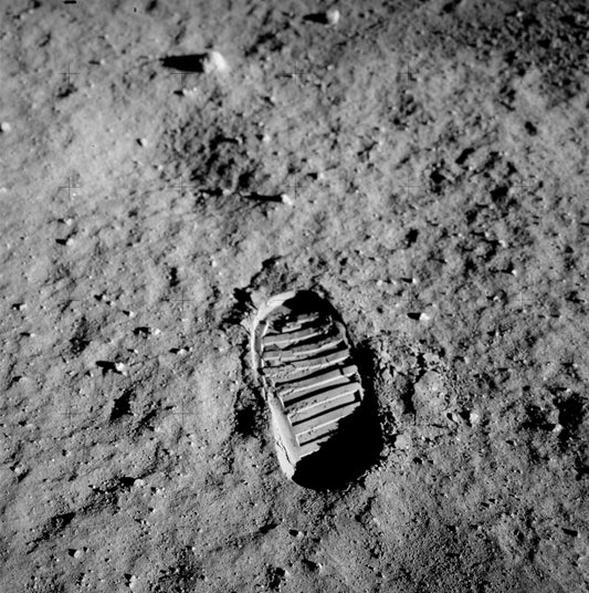 Apollo 11 Boot Print Moon Space Glossy Poster Picture Photo Print Banner Booma Prints