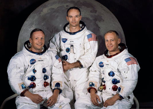 Apollo 11 Crew Moon Space Mission Glossy Poster Picture Photo Print Banner Booma Prints