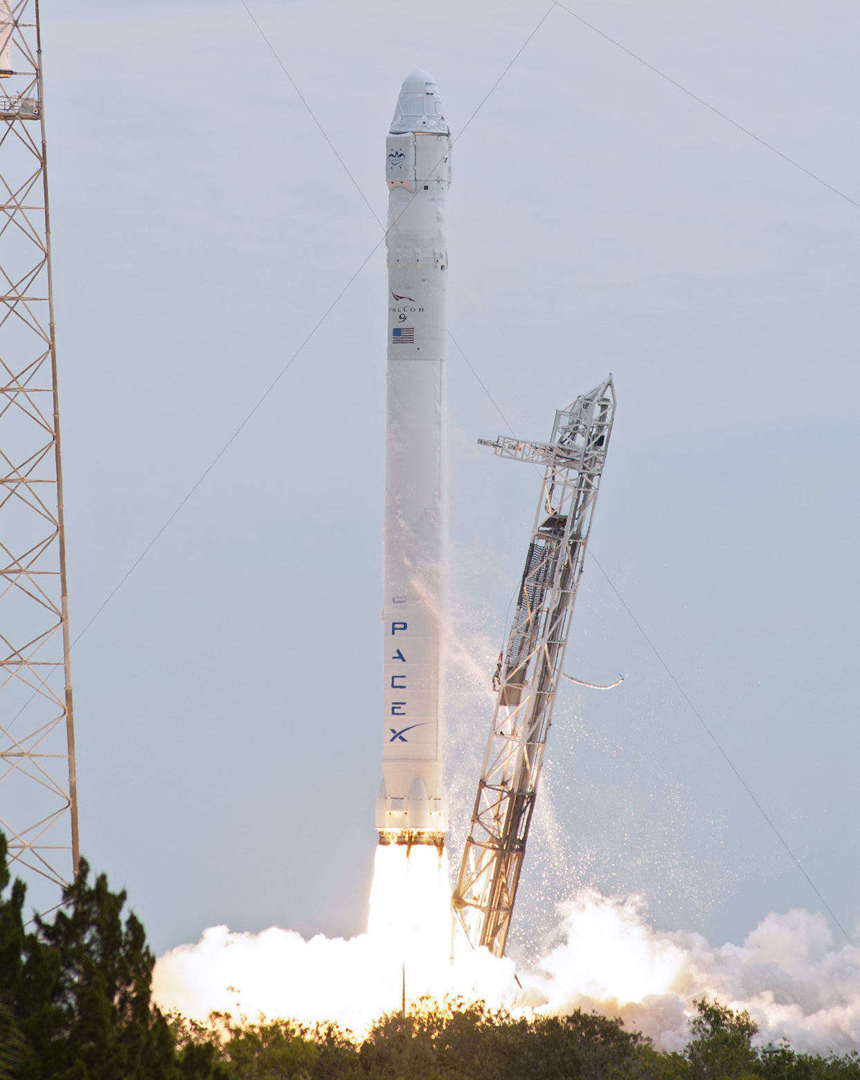 Space X Falcon 9 Rocket Launch Glossy Poster Picture Photo Print Banner Booma Prints