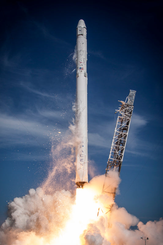 Space X Falcon 9 Rocket Launch Glossy Poster Picture Photo Print Banner Booma Prints