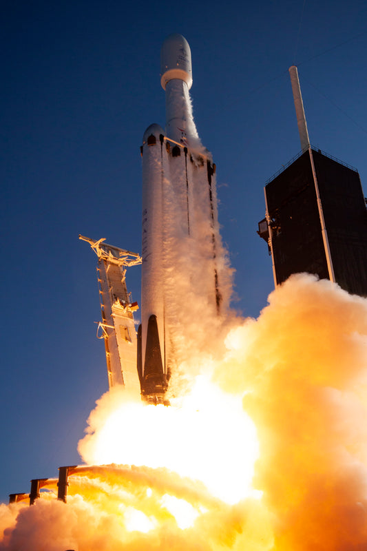 Space X Falcon Heavy Rocket Launch Glossy Poster Picture Photo Print Banner Booma Prints