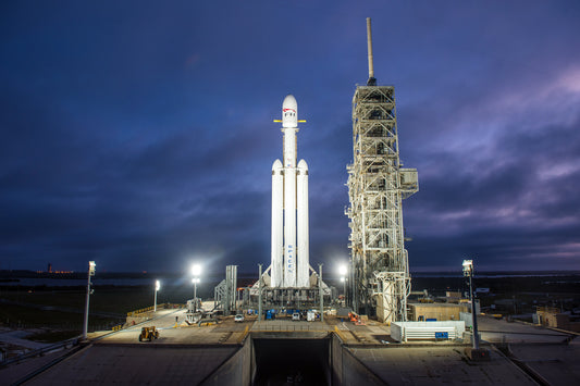 Space X Falcon Heavy Rocket Launch Glossy Poster Picture Photo Print Banner Booma Prints