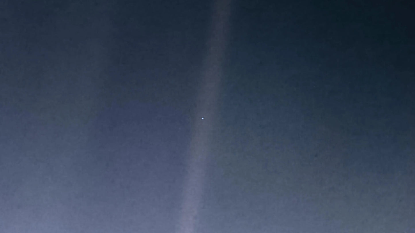 Pale Blue Dot Earth Voyager 1 Nasa Glossy Poster Picture Photo Print Banner Booma Prints